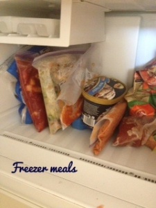I started stashing away frozen meals or pre-cooked items. Will make cooking a lot easier as we adjust to life with a baby.
